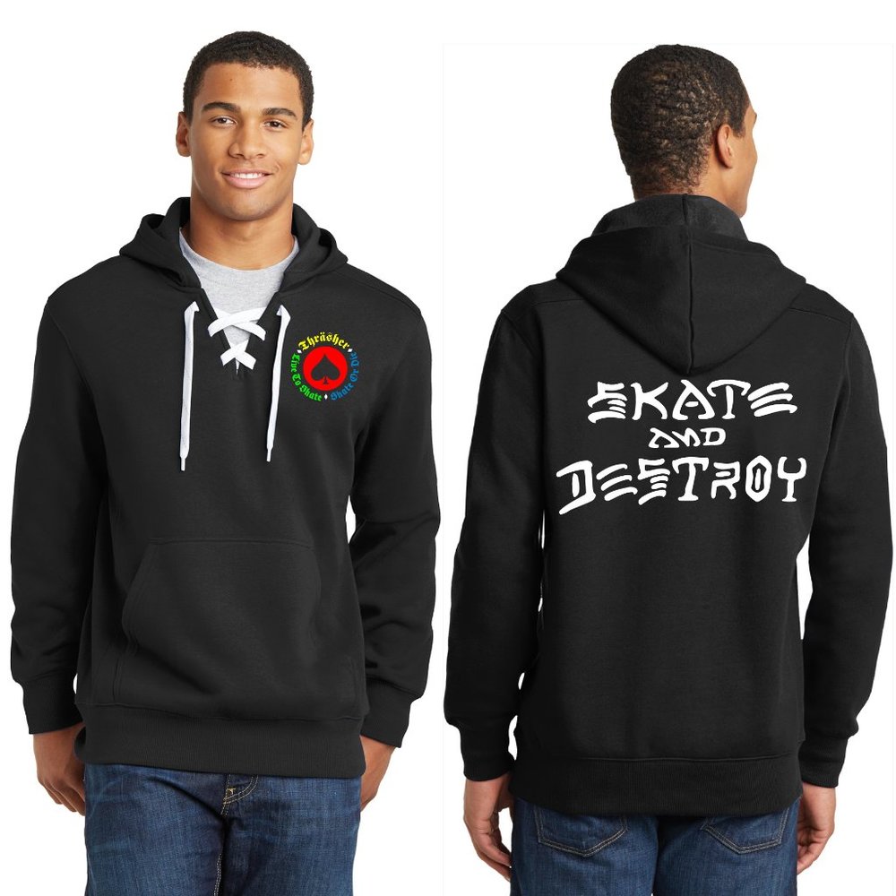 Thrasher Hoodie Tie Neck All Sizes Awesome Thrasher Magazine Teenager Gift NWT